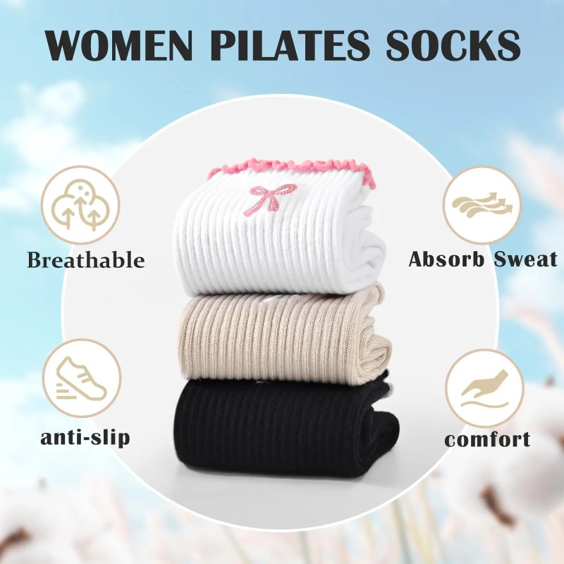 Yoga Strap Cotton - Profesjonalne skarpety do jogi, bawełniane, z
