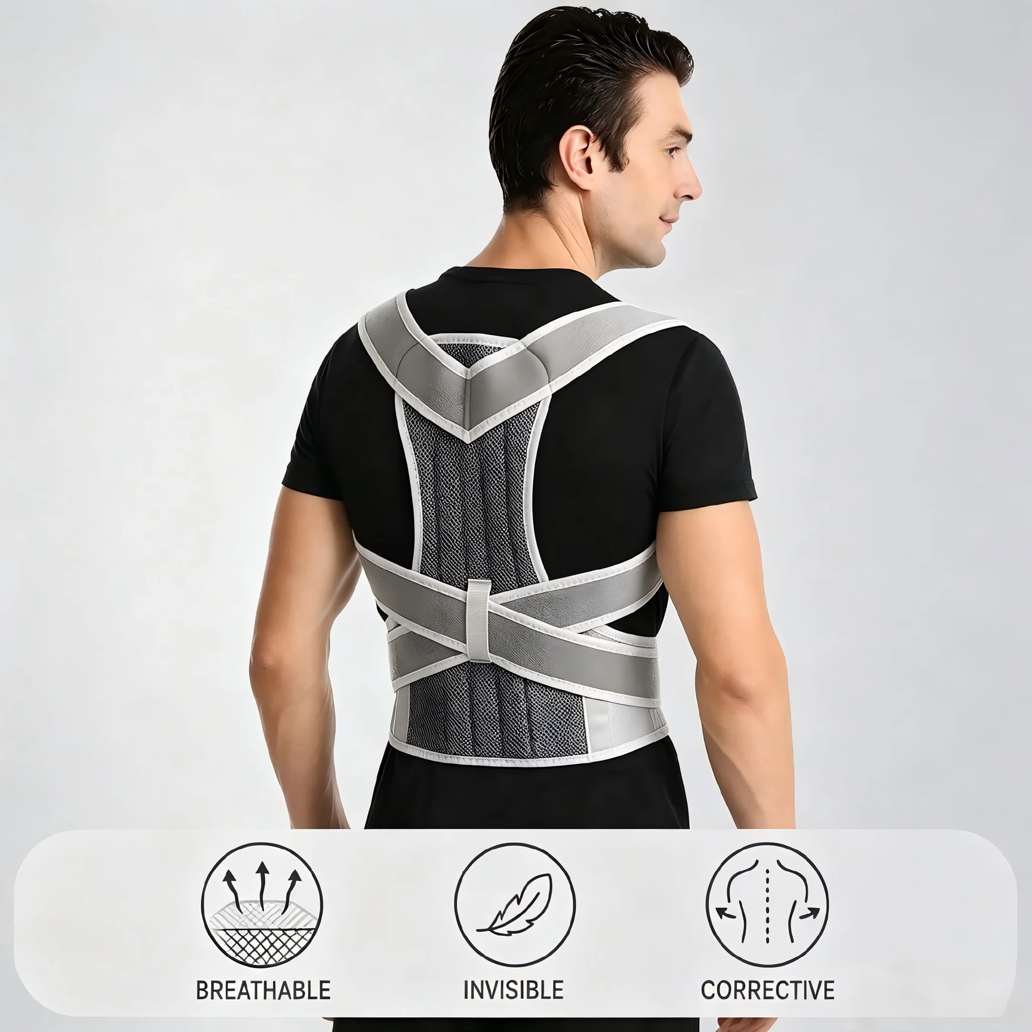Posture Pole Corrector - Regulowany korektor postawy, orteza podtrzymująca plecy