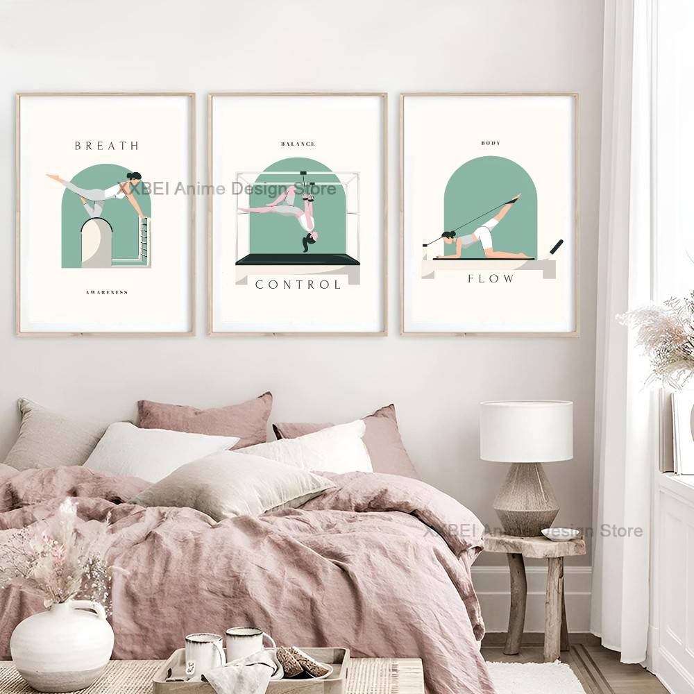 Minimalistyczny plakat z ilust – Flow Yoga Pilates recenzja i cena