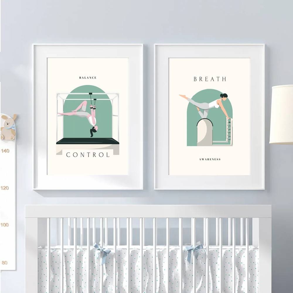 Minimalistyczny plakat z ilust – Flow Yoga Pilates recenzja i cena