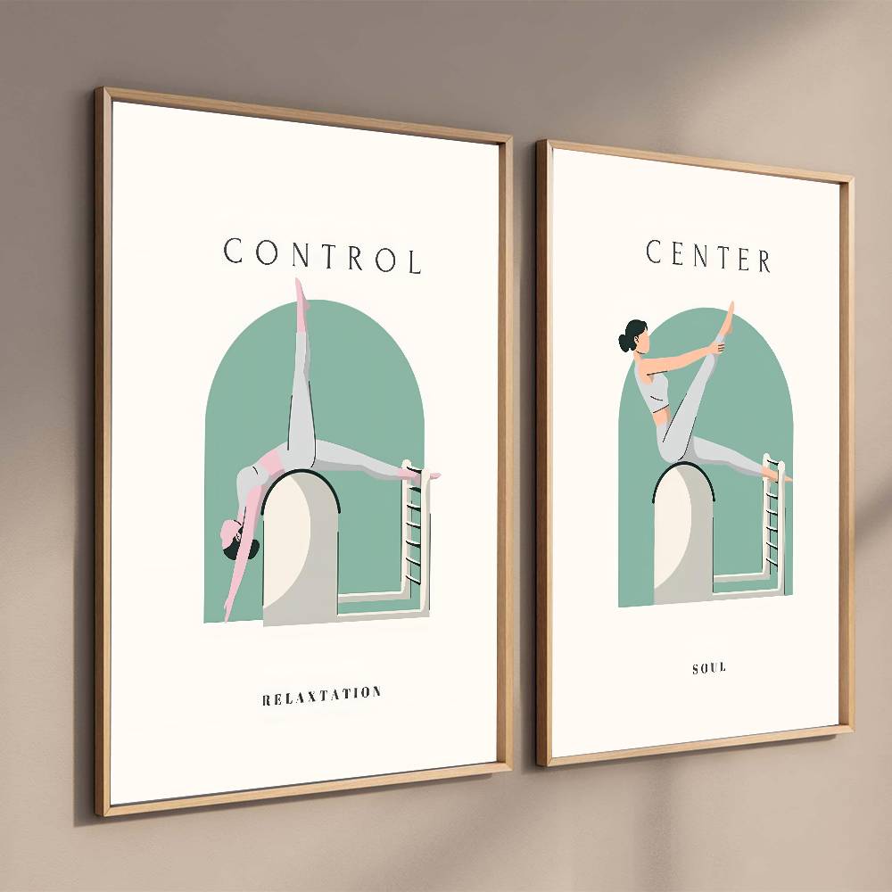 Minimalistyczny plakat z ilust – Flow Yoga Pilates recenzja i cena