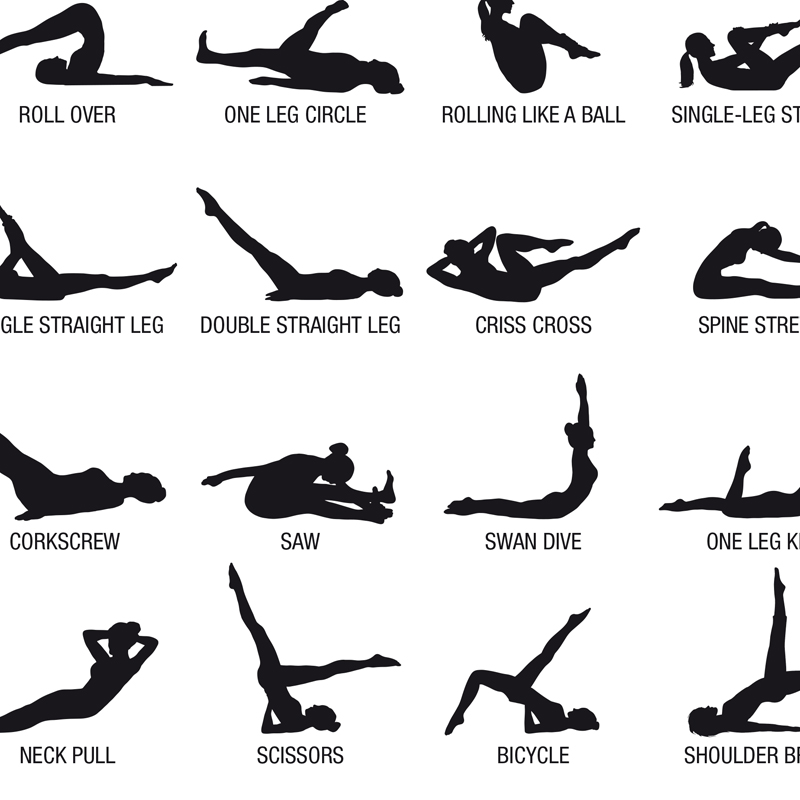 Plakat bez ramy z schematem ćw – Pilates Yoga Gifts recenzja i cena