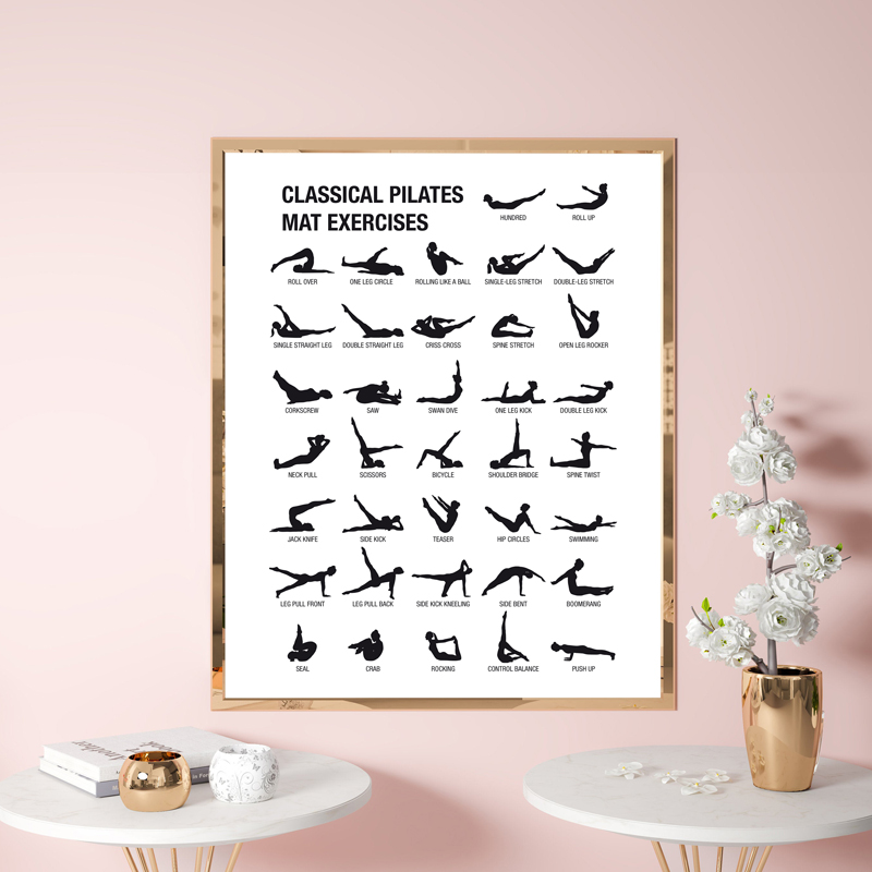 Plakat bez ramy z schematem ćw – Pilates Yoga Gifts recenzja i cena